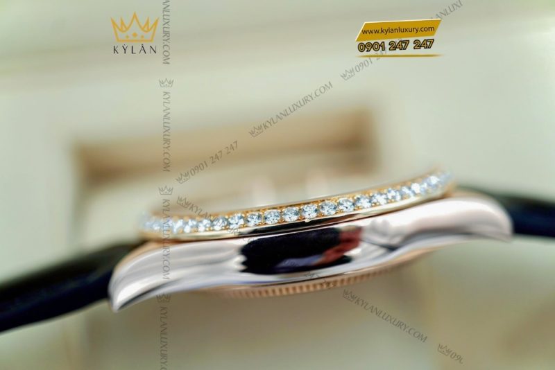 Đồng hồ Rolex Cellini mặt đen vành kim cương 50705RBR-0014