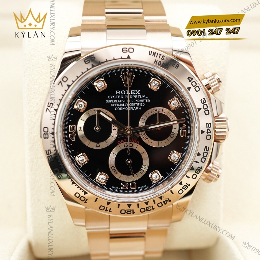 Kỳ Lân Luxury rolex cosmograph daytona 116505 0015 everose mat den 10 Đồng hồ Rolex Cosmograph Daytona 40 vàng hồng 116505-0015
