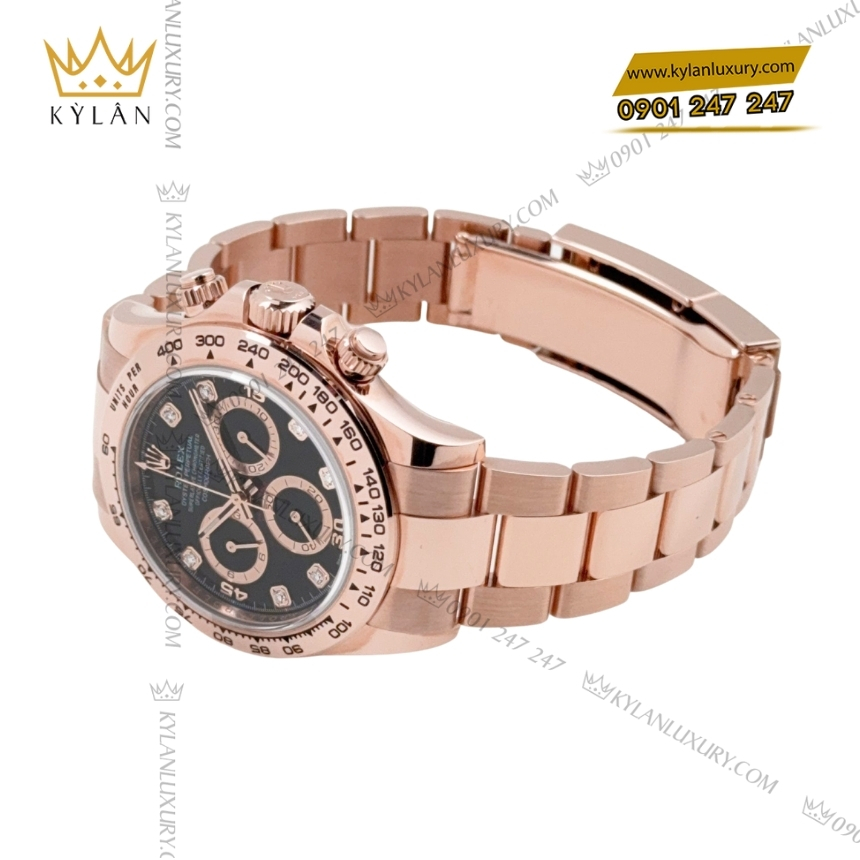 Kỳ Lân Luxury rolex cosmograph daytona 116505 0015 everose mat den 7 Đồng hồ Rolex Cosmograph Daytona 40 vàng hồng 116505-0015
