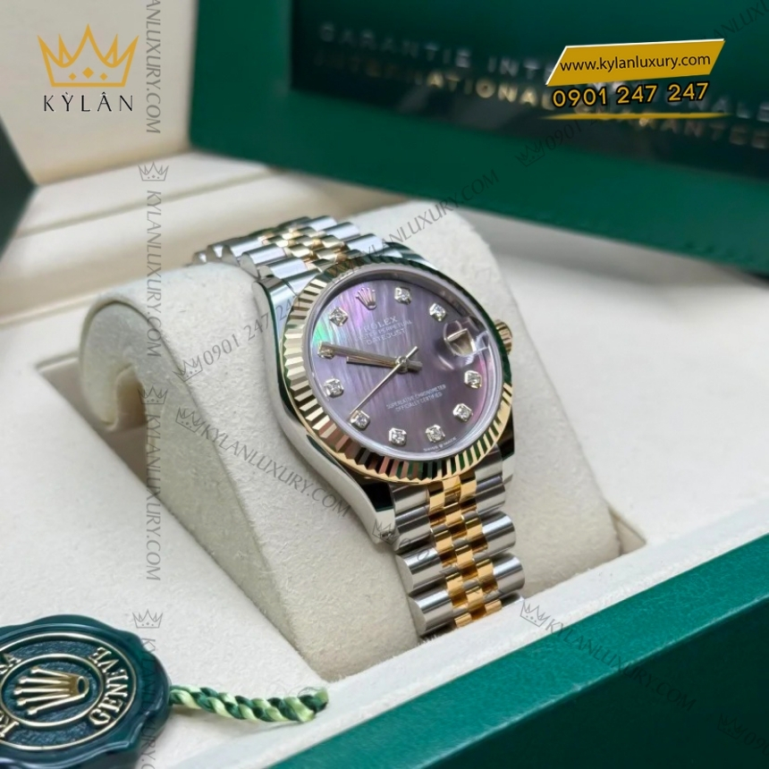 Kỳ Lân Luxury rolex datejust 31 278273 0024 mat xa cu den 4 Đồng hồ Rolex Datejust 31 mặt xà cừ đen kim cương 278273-0024