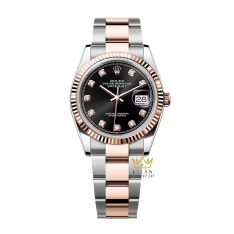 Đồng hồ Rolex Datejust 36 mặt đen kim cương 126231-0020