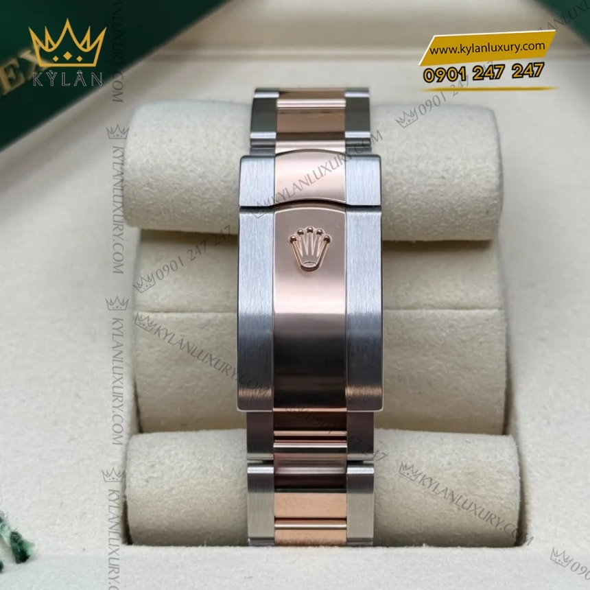 Kỳ Lân Luxury rolex datejust 36 126231 0044 chocolate da quang 5 1 Đồng hồ Rolex Datejust 36 mặt chocolate cọc dạ quang 126231-0044