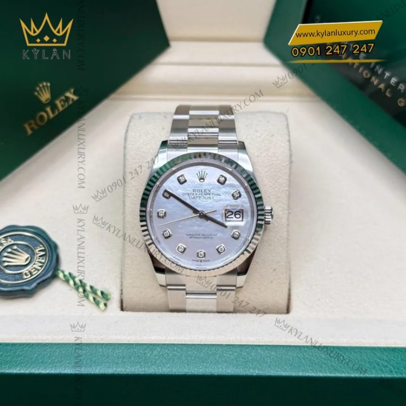 Đồng hồ Rolex Datejust 36 mặt xà cừ kim cương 126234-0020