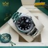 Đồng hồ Rolex Datejust 36 mặt đen cọc kim cương 126234-0028