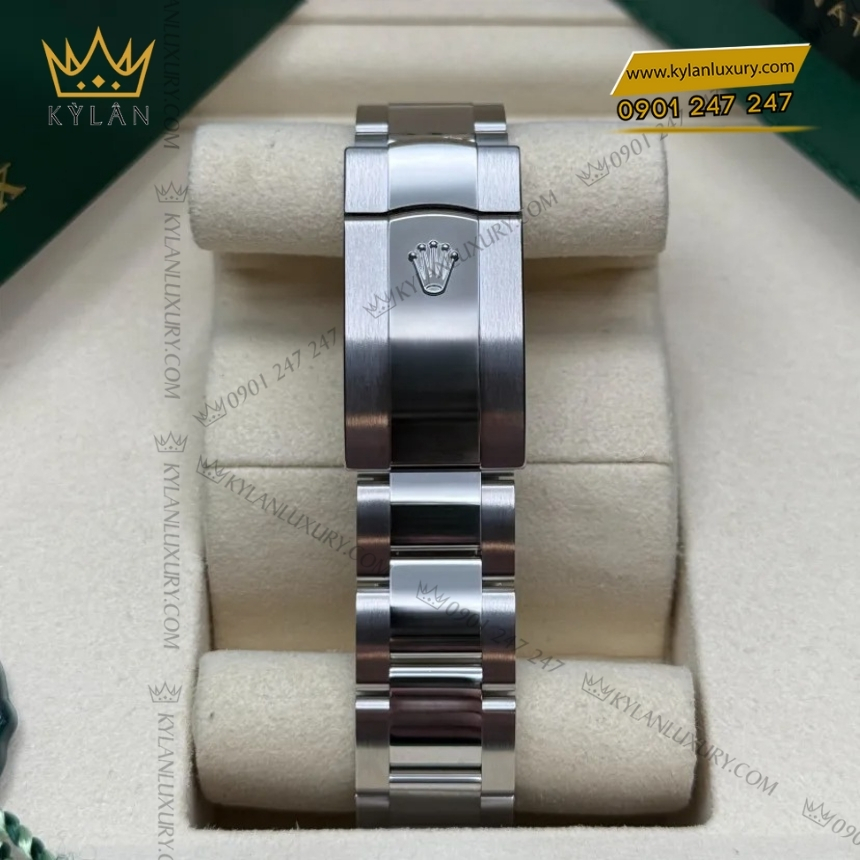 Kỳ Lân Luxury rolex datejust 36 126234 0028 den kim cuong 7 Đồng hồ Rolex Datejust 36 mặt đen cọc kim cương 126234-0028