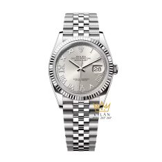 Đồng hồ Rolex Datejust 36 mặt bạc cọc La Mã 126234-0029