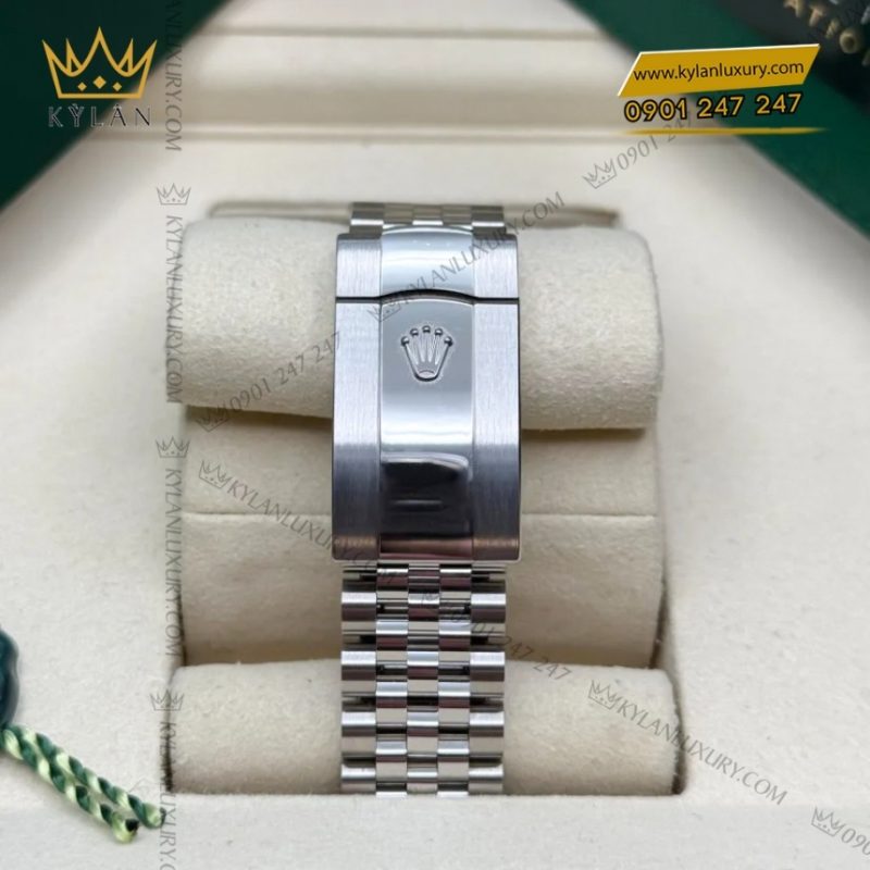 Đồng hồ Rolex Datejust 41 mặt trắng cọc dạ quang 126334-0010