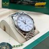 Đồng hồ Rolex Datejust 41 mặt trắng cọc dạ quang 126334-0010