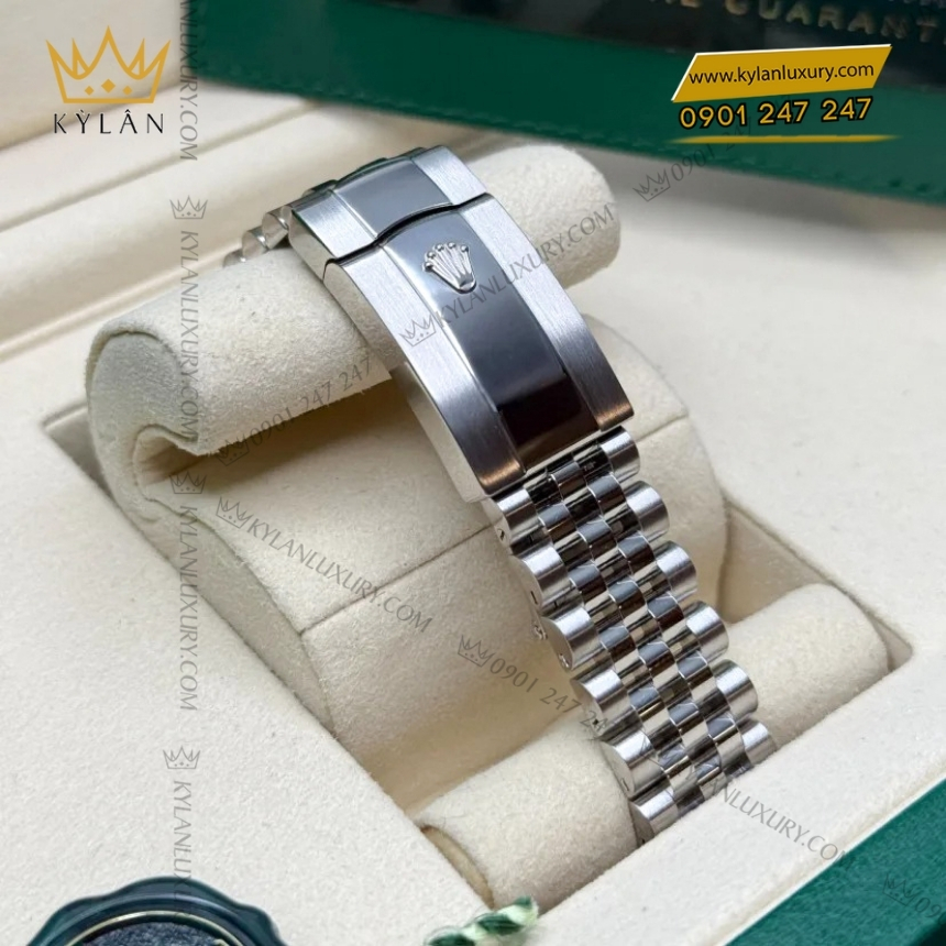 Kỳ Lân Luxury rolex datejust 41 126334 0014 xam coc da quang 3 Đồng hồ Rolex Datejust 41 mặt xám cọc dạ quang 126334-0014