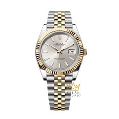 Đồng hồ Rolex Datejust 41 mặt bạc cọc dạ quang 126333-0002