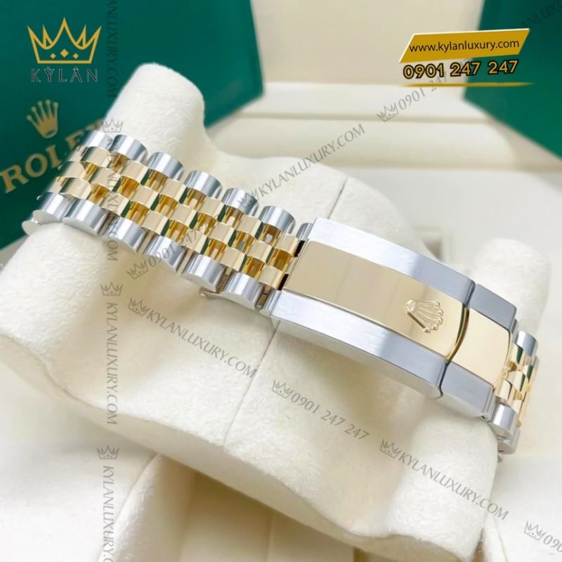 Đồng hồ Rolex Datejust 41 mặt trắng cọc dạ quang 126333-0016