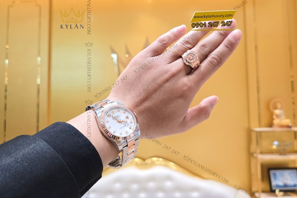 Kỳ Lân Luxury rolex datejust 41 xa cu day oyster 126331 0013 7 Đồng hồ Rolex Datejust 41 xà cừ dây oyster 126331-0013