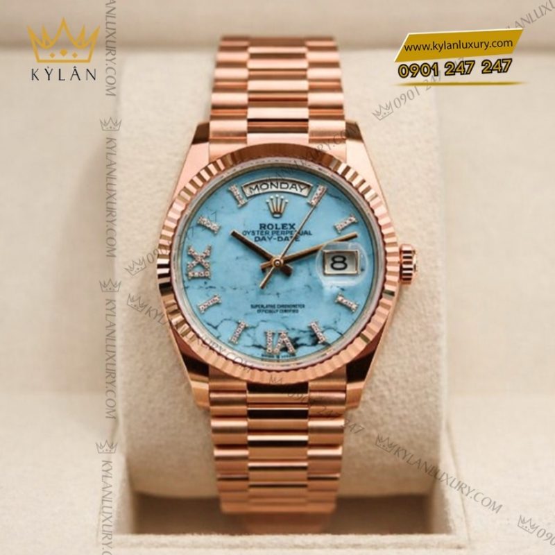 Đồng hồ Rolex Day Date 36 mặt số turquoise 128235-0064