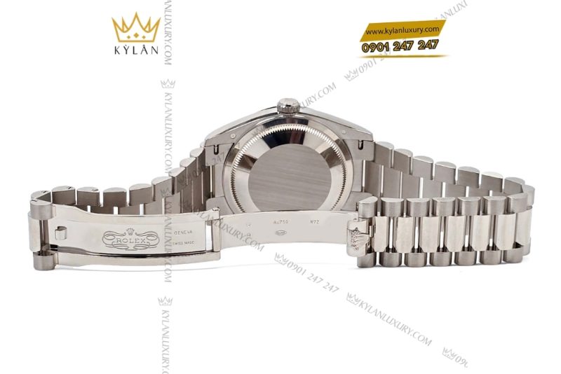 Đồng hồ Rolex Day Date 36 vàng trắng cọc rainbow 128239-0019