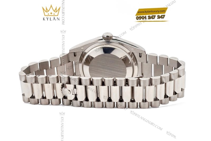 Đồng hồ Rolex Day Date 36 vàng trắng cọc rainbow 128239-0019