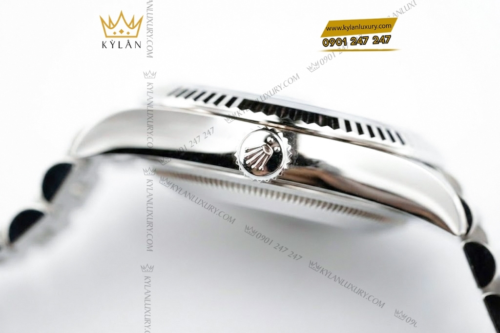 Kỳ Lân Luxury rolex day date 36 128239 0019 vang trang rainbow 3 Đồng hồ Rolex Day Date 36 vàng trắng cọc rainbow 128239-0019