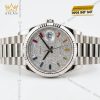 Đồng hồ Rolex Day Date 36 vàng trắng cọc rainbow 128239-0019