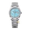 Kỳ Lân Luxury rolex day date 36 bach kim turquoise 128396tbr 0016 1 Đồng hồ Rolex Day Date 36 bạch kim mặt số turquoise 128396TBR-0016