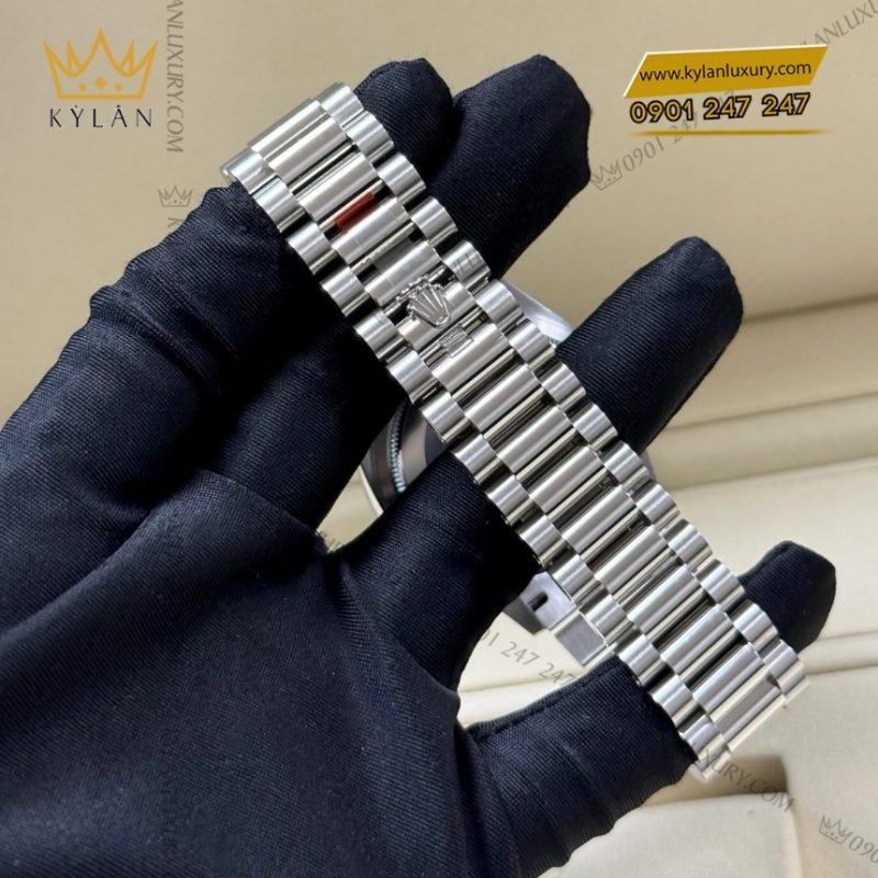 Đồng hồ Rolex Day Date 36 bạch kim mặt số turquoise 128396TBR-0016