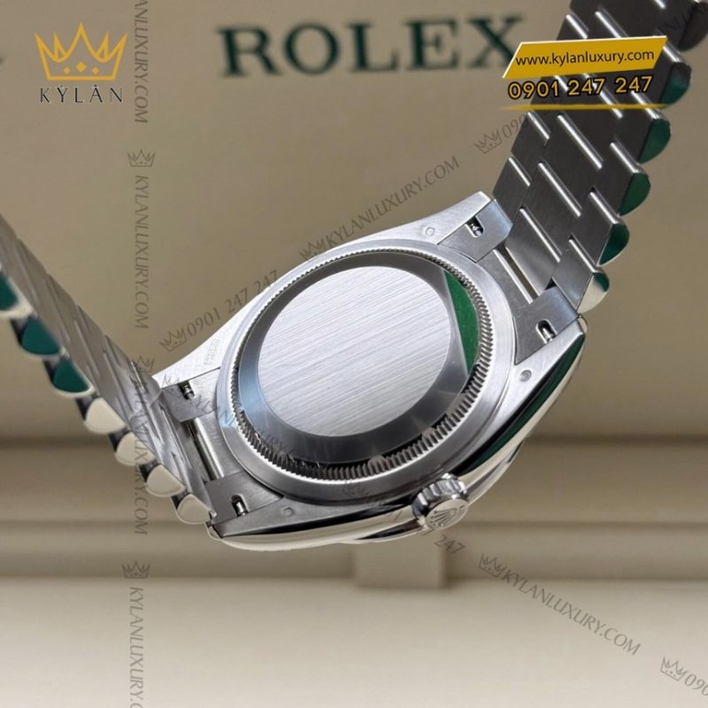 Đồng hồ Rolex Day Date 36 bạch kim mặt số turquoise 128396TBR-0016