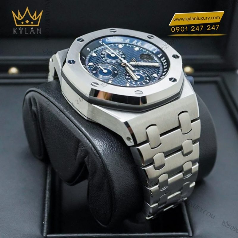 Đồng hồ Royal Oak Offshore Chronograph bản thép mặt số xanh 42mm