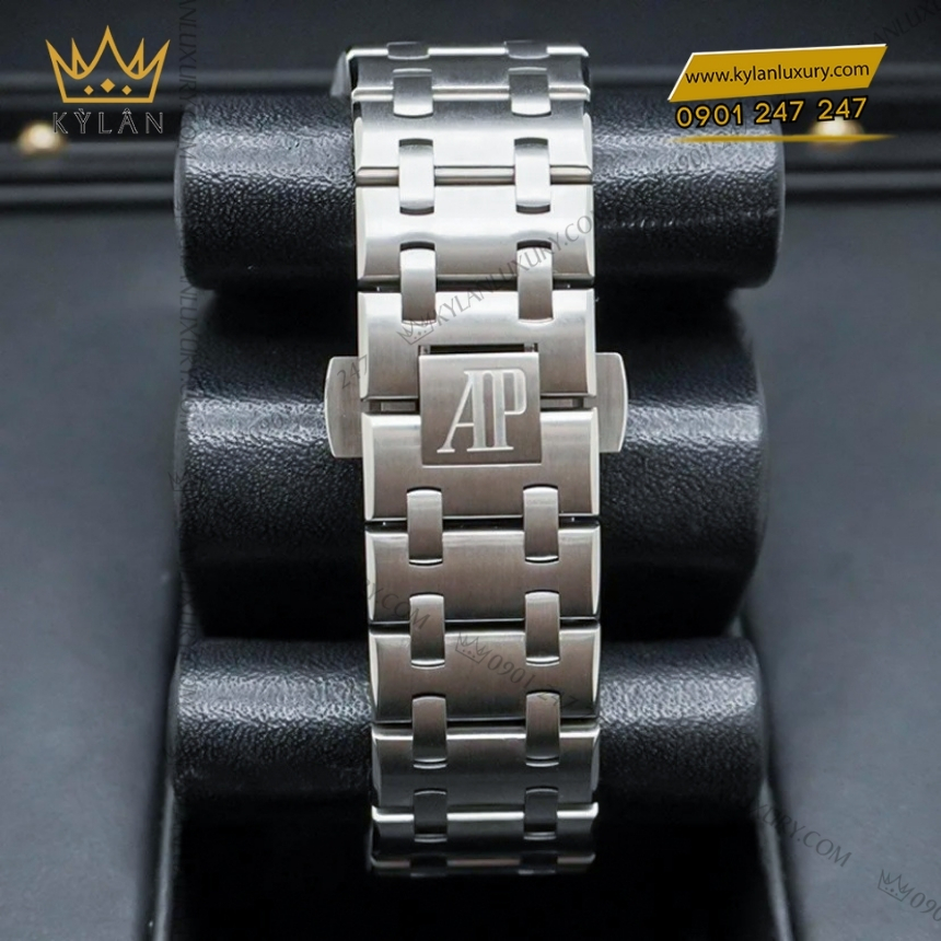 Kỳ Lân Luxury royal oak offshore chronograph 26238st oo 2000st 01 7 Đồng hồ Royal Oak Offshore Chronograph bản thép mặt số xanh 42mm