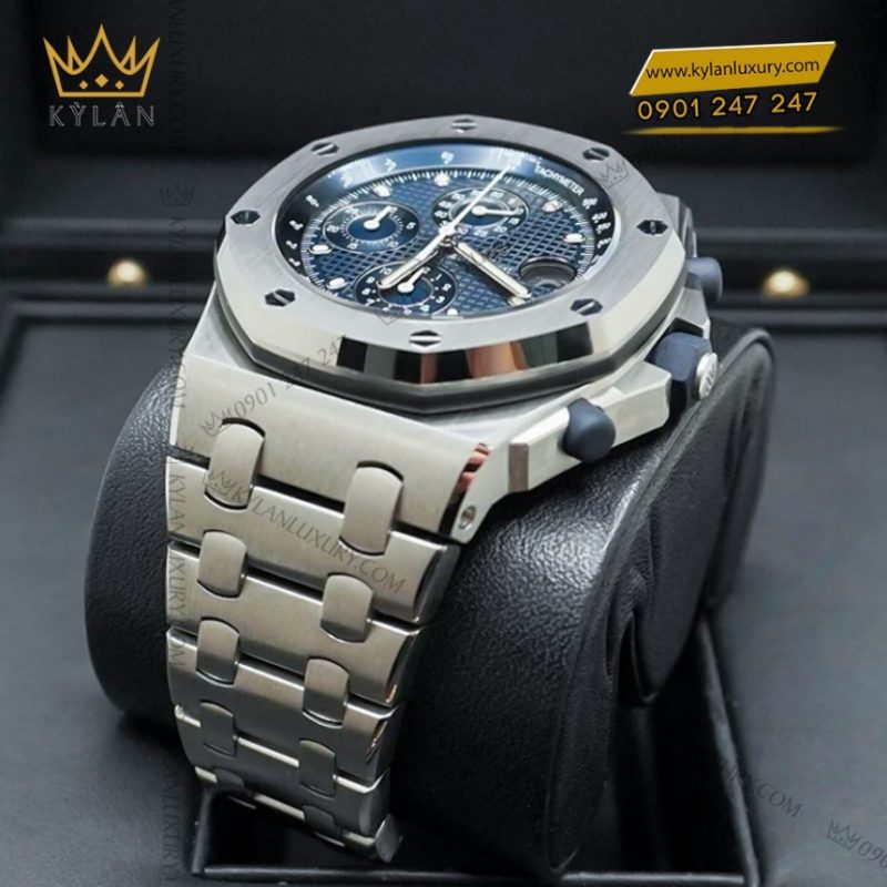 Đồng hồ Royal Oak Offshore Chronograph bản thép mặt số xanh 42mm