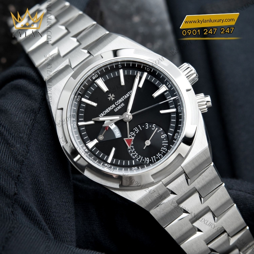 Kỳ Lân Luxury vacheron constantin overseas 7920v 210a b546 4 Đồng hồ Vacheron Constantin Overseas Dual Time mặt số đen 41mm