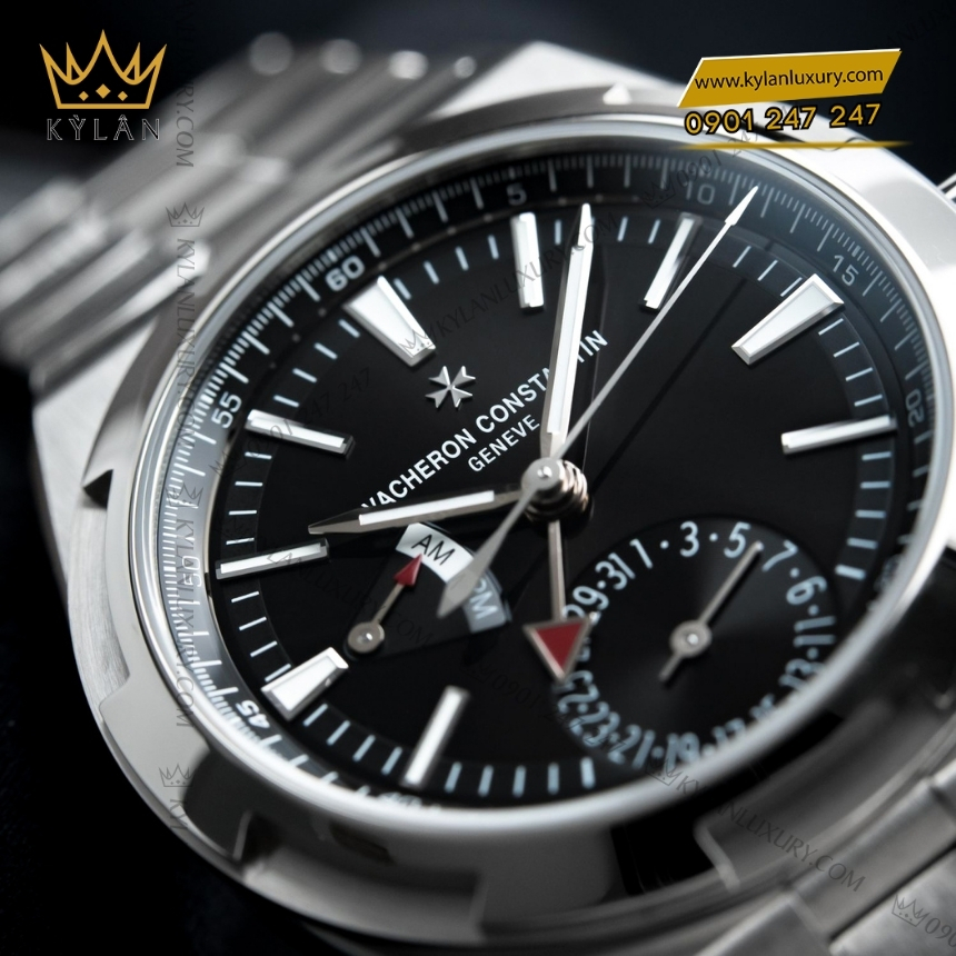 Kỳ Lân Luxury vacheron constantin overseas 7920v 210a b546 5 Đồng hồ Vacheron Constantin Overseas Dual Time mặt số đen 41mm