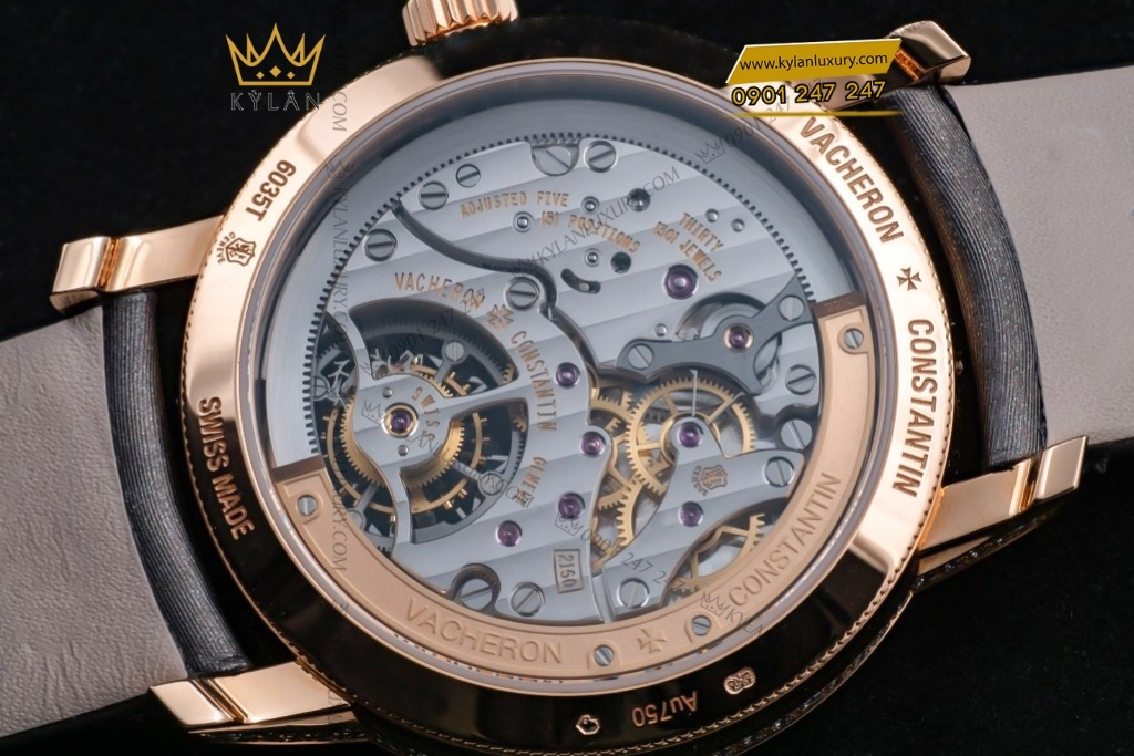 Kỳ Lân Luxury vacheron constantin tourbillon 6035t 000r b634 3 Đồng hồ Vacheron Constantin Tourbillon kim cương 39mm