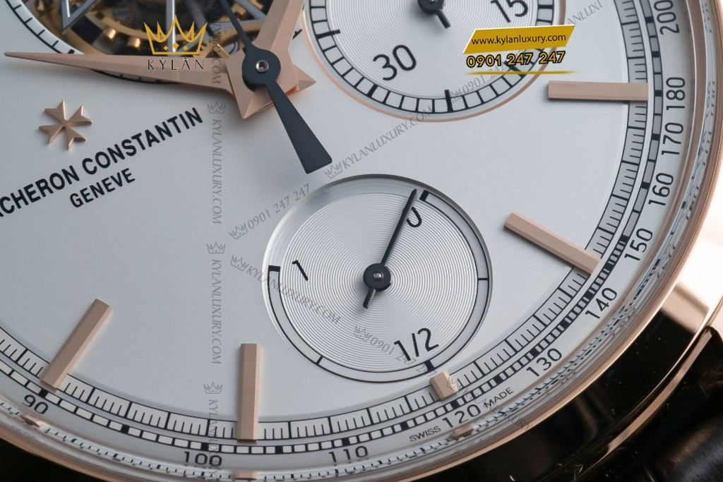 Kỳ Lân Luxury vacheron constantin tourbillon chronograph 5100t 000r b623 11 Đồng hồ Vacheron Constantin Tourbillon Chronograph vàng hồng