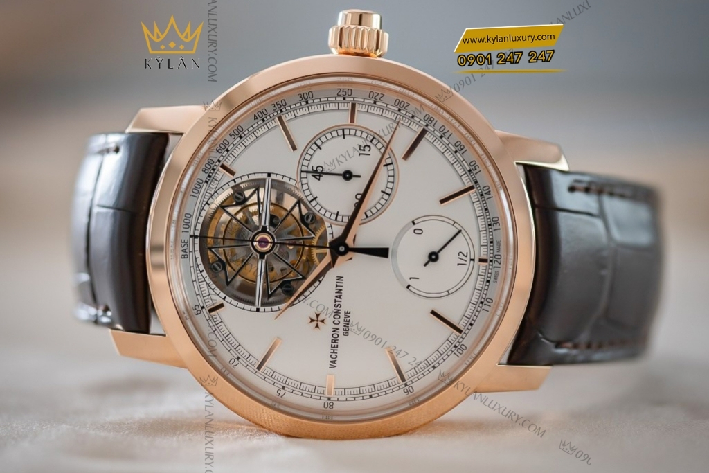 Kỳ Lân Luxury vacheron constantin tourbillon chronograph 5100t 000r b623 8 Đồng hồ Vacheron Constantin Tourbillon Chronograph vàng hồng