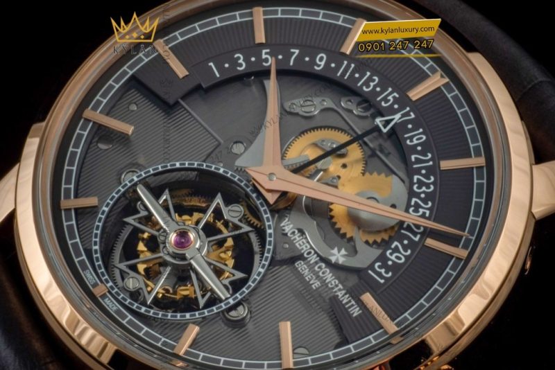 Đồng hồ Vacheron Constantin Traditionnelle Tourbillon vàng hồng lộ cơ