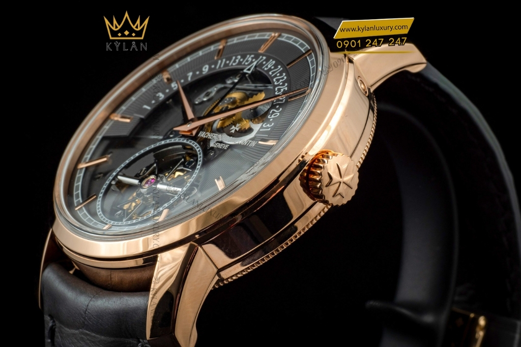 Kỳ Lân Luxury vacheron constantin traditionnelle 6010t 000r b638 2 Đồng hồ Vacheron Constantin Traditionnelle Tourbillon vàng hồng lộ cơ