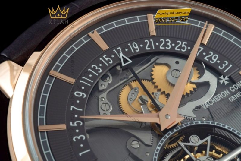 Đồng hồ Vacheron Constantin Traditionnelle Tourbillon vàng hồng lộ cơ