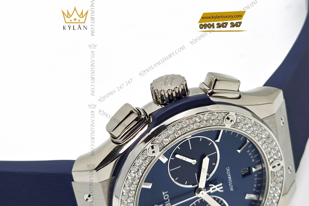 Kỳ Lân Luxury vanh bezel kim cuong hublot classic fusion 45mm 8 Vành bezel kim cương Hublot Classic Fusion 45mm