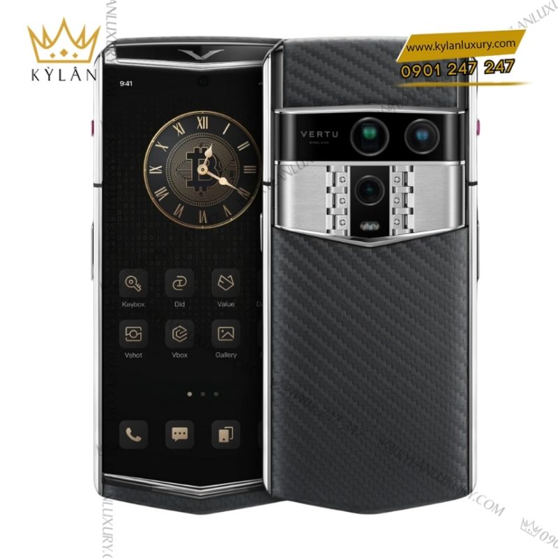 Điện thoại Vertu Agent Q Carbon-Pattern Calfskin (da bê vân carbon)