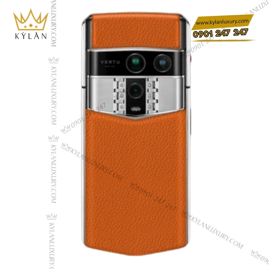 Kỳ Lân Luxury vertu agent q grained calfskin dawning orange 3 Điện thoại Vertu Agent Q Grained Calfskin (da bê cam)