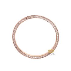 Vành bezel vàng hồng đính kim cương vuông
