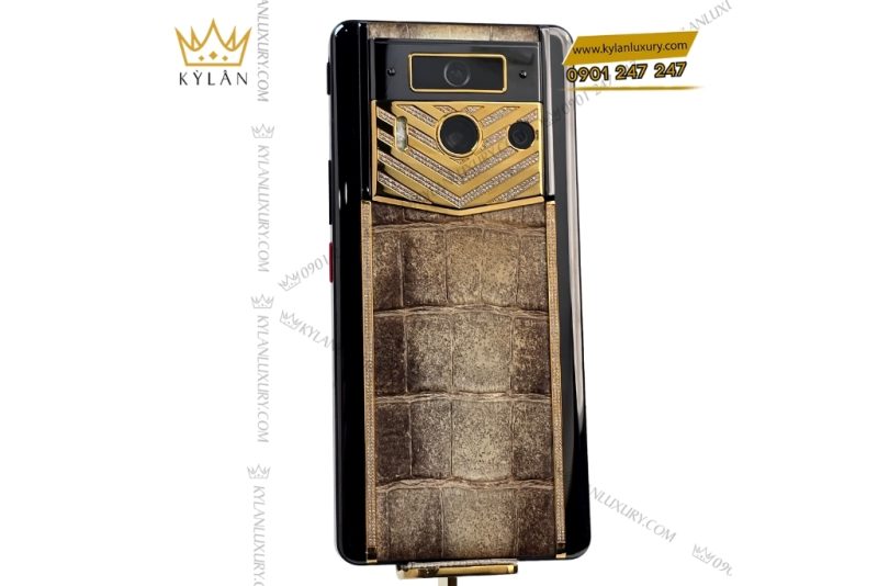 Điện thoại Vertu Meta 2 vàng vàng đính kim cương