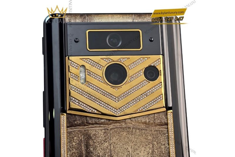 Điện thoại Vertu Meta 2 vàng vàng đính kim cương