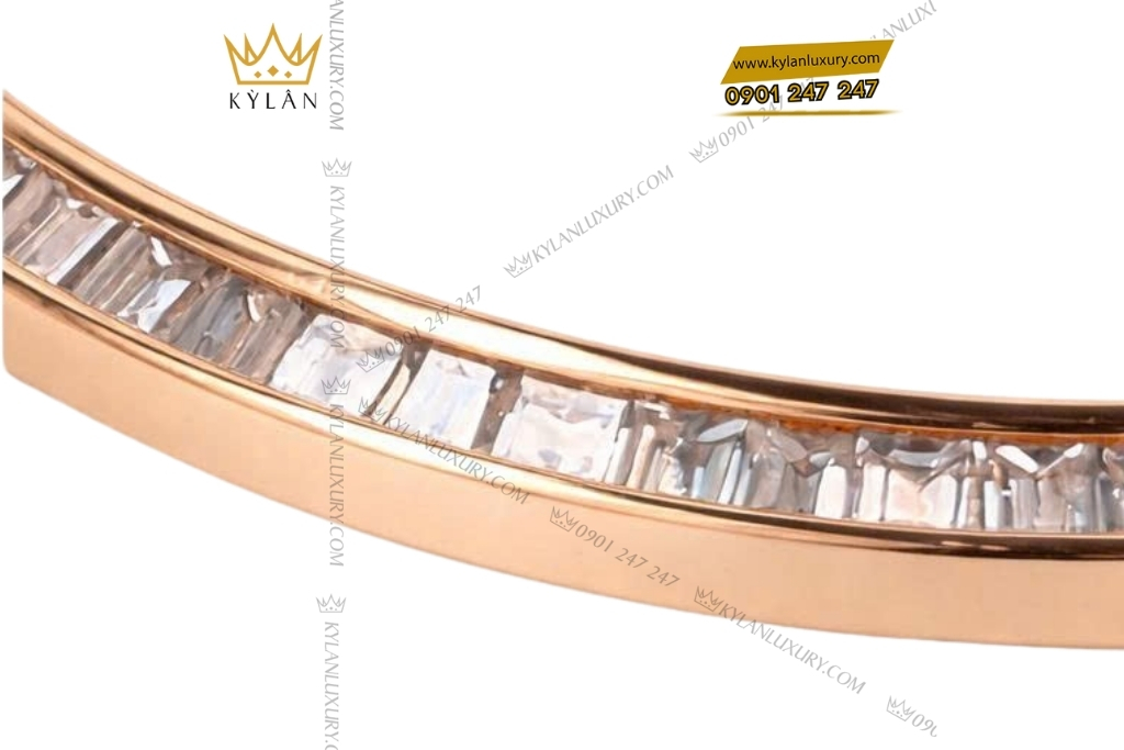 Kỳ Lân Luxury vertu meta 2 vang vang dinh kim cuong 8 Vành bezel vàng hồng đính kim cương vuông
