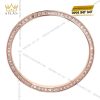 Vành bezel vàng hồng đính kim cương vuông