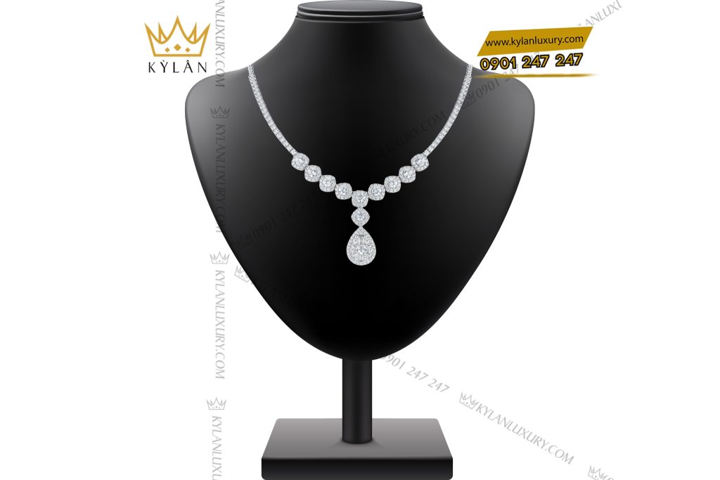 Kỳ Lân Luxury Day chuyen vang Au750 dinh full kim cuong 2 Dây chuyền vàng Au750 đính full kim cương