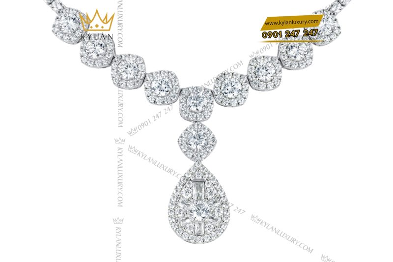 Dây chuyền vàng Au750 đính full kim cương