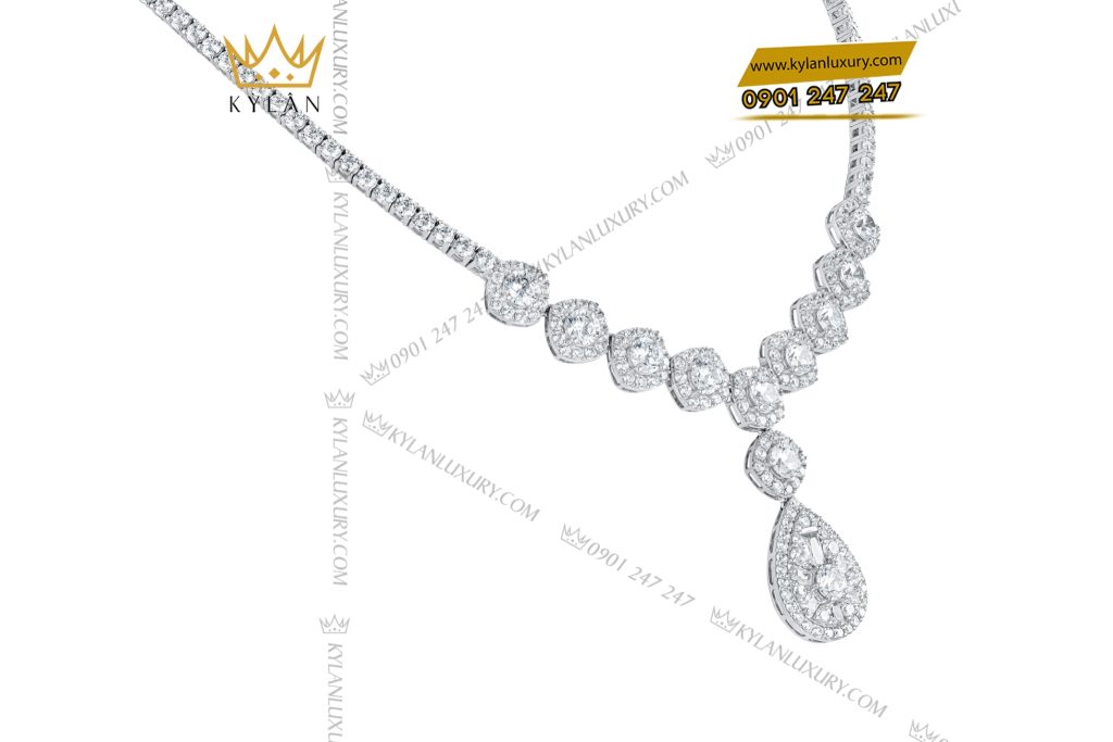 Dây chuyền vàng Au750 đính full kim cương