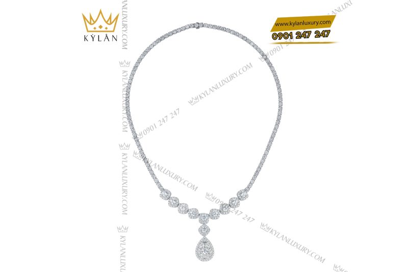 Dây chuyền vàng Au750 đính full kim cương