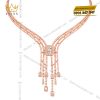 Dây chuyền vàng hồng Au750 đính kim cương