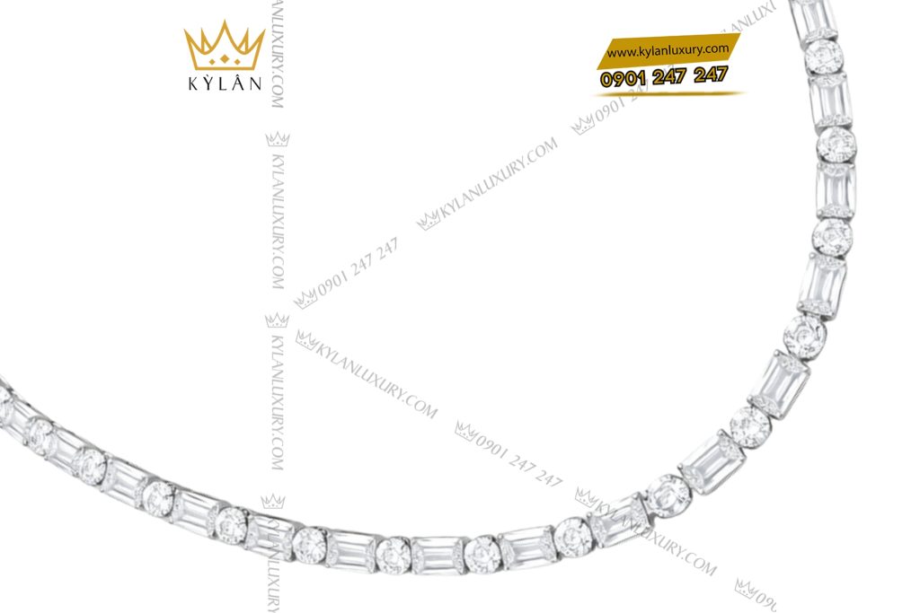 Kỳ Lân Luxury Day chuyen vang trang Au750 dinh kim cuong 5 3 Dây chuyền vàng trắng Au750 đính kim cương