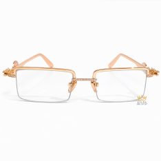 Mắt kính LDH vàng hồng Au750 đính kim cương và logo vàng